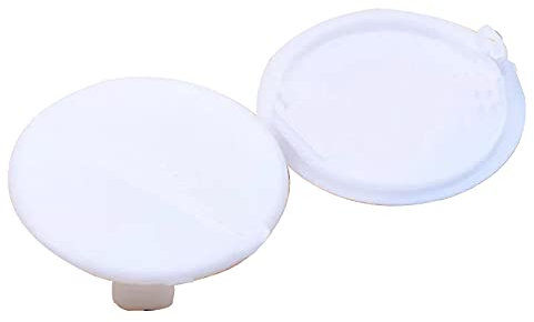 Plastic Hinge Hole Cover Cap, Dia. 40mm Hole Plug End Cap for Furniture Door Cabinet Table, White, 100 Pcs