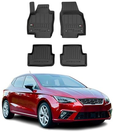 OMAC Gummi Fußmatten kompatibel mit Seat Ibiza 2017-2026 Premium TPE Automatten Schwarz 4X