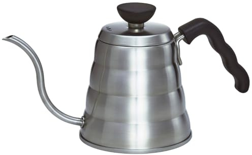 Hario VKBR-70HSV Hervidor, Cuerpo Principal/Tapa: Acero Inoxidable Pomo/Mango: Resina fenólica, Plata