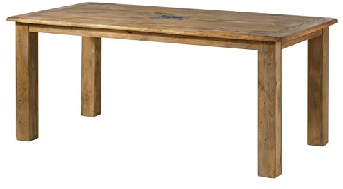 MASSIVMOEBEL24.DE Esstisch Mango Natur lackiert Railway #1001 | 180x90x76 cm (BxTxH) 37 kg Industrial zerlegt vollmassiv