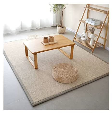 XILYZMO Bambusteppich, Japanisch Sommer Bambus-Teppich, Dickes Bequem Schlafzimmer Krabbelmatte, rutschfest Waschbar Wohnbereich Teppiche, Widerstandsfähige (Farbe : 2cm, Größe : 50(W) x100(L) cm)