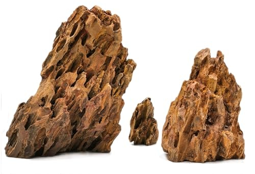 AWXZOM Natural Dragon Rock Carefully Selected Mixed Sizes, Decorative Aquarium Rocks, Aquarium Stones for Fish Tank (10lb-Extra Large)