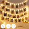 10M 100 LED Foto Lichterkette mit Timer, Lichterkette Fotoclips mit 60 Klammern für Fotos Lichterkette Bilder Aufhängen Batteriebetriebene Lichterketten für Zimmer/Wohnzimmer Deko, Hochzeiten, Party