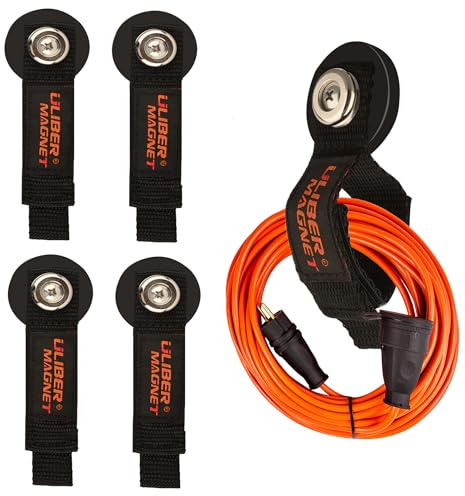 ULIBERMAGNET Strong Magnetic Storage Hooks,Heavy Duty Magnetic Garage Storage Tool Organizer,Extension Cord,Hose, Cable, Rope,Tools for Garage,Pick-up,RV and Workshop(4 Pack/1.69INCH)