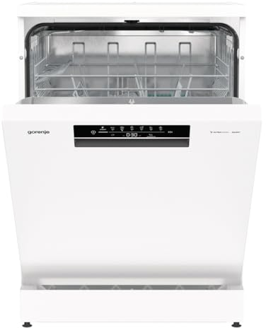 Gorenje GS642E90W Lavavajillas independiente, 60 cm, 13 cubiertos, Total AquaStop, protección total contra derrames, programa higiénico, función SpeedWash, autolimpieza, cesta de cubiertos