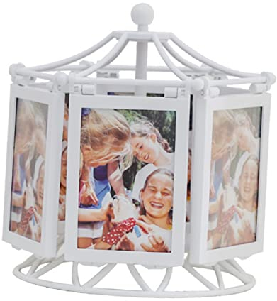 Cabilock Rotierender Fotodisplayrahmen mit 360 Grad Rotation aus Abs, Weiß