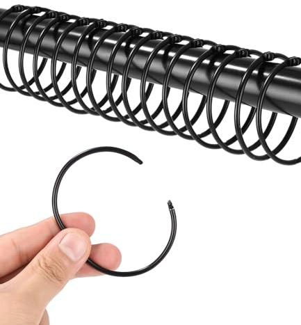 42 Anelli per Tende da Aprire,50 mm anelli tondi,Antiruggine Anelli Tende Apribili, Anelli Rotondi Clip Tenda,lip in metallo per tende aste per tende,Tende della Doccia per tende aste tende (ferroso)