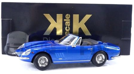 KK Scale KKDC180238 - Ferrar. 275 GTB4 Nart Spyder Blue Metallic 1967 with Removable Soft-Top - maßstab 1/18 - Modellauto