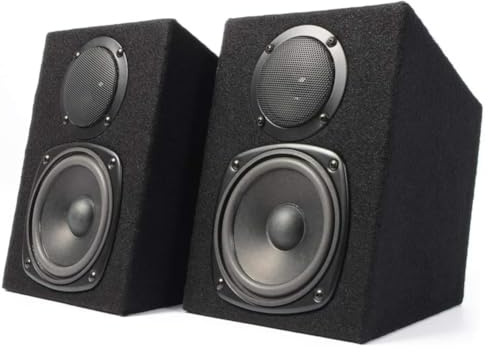 2 Fenton DMS40 170.172 2-Wege-Lautsprecher, schwarz, HiFi-Lautsprecher, 2 x 30 Watt rms und 2 x 100 Watt max, Impedanz 8 Ohm, 90 db spl, für Zuhause, zum Hören, pro Paar