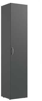 lifestyle4living | Vielseitiger Mehrzweckschrank | Schwarz | 40 cm Tiefe | Verschieden Breiten verfügbar | 6 Regalböden | Wechselbarer Türanschlag