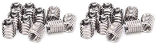 20 Pièces M8 X 1,25 Femelle à M10 X 1,5 Mâle écrou de Réparation en Acier Inoxydable, écrou D'insertion de Manchon fileté, Réparation de Filetage pour L'aviation, les