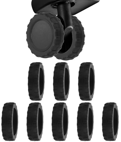 PATIKIL Bagagli Ruote Cover 16pz Mute Silicone Bagagli Valigia Ruota Protettrice Coperchi Antiurto per 1.97''-2.76'' Spinner Ruote Bagagli Set Nero