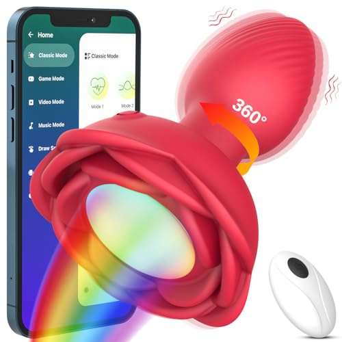 Analplug Vibrator mit Rotation und Vibration für Männer Frauen | Analplug Vibrator mit 360° Rotation, 10 Vibrationsmodi, Fernbedienung und App Steuerung für Männer Frauen