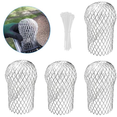 Confezione da 4 protezioni per pluviali, protezioni per grondaie, protezioni per foglie, protezioni per tubi antitempesta, griglie protettive, schermi per grondaie espandibili, raccoglifoglie