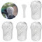 4 Pcs Aluminum Gutter Guards, 3.5 Metal Downpipe Leaf Guard Gutter Downspout Guard, Expandable Down Pipe Leaf Strainer Gutter Screen Covers, 2 to 4 Gutter Leaf Guard Mesh to Stop Leaves Moss Mud