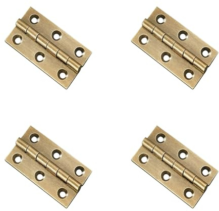4Pcs Antique Brass Door Hinges,2inch Heavy Duty Folding Hinges for Gate,Window,Drawer