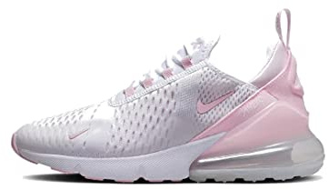 Nike Sneaker Air Max 270 Donna, bianco/rosa perla/grigio calcio/rosa chiaro medio, 35.5 EU