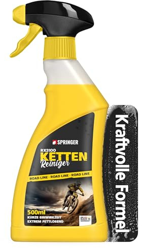 SPRINGER RX3100 Kettenreiniger 500 ml, Antriebsreiniger | Made in Germany | starke Reinigungskraft | Schutz vor Rost & Verschleiß | schonendes Fahrradketten-Spray
