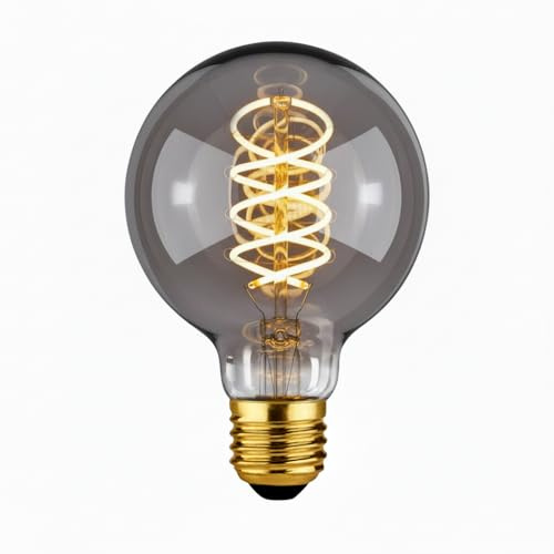 Amdenkyu Edison Vintage Glühbirne E27, Dimmbar Vintage Ersatz 40W Retro LED Lampe Warmweiß 2700K Rauchglas für Ambiente-Beleuchtung in Wohnraum, Bar und Café