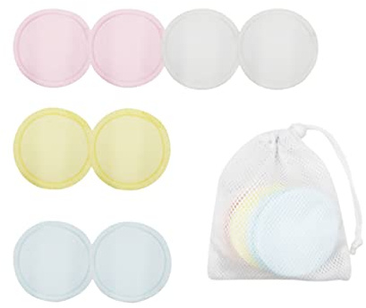 Beaupretty 8pezzi Cotton Makeup Remover Pads Riutilizzabili Per Struccare e Pulire Viso Completo Con Sacchetto Rete Per Ogni Tipo