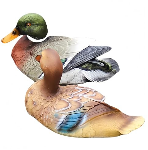 Generico 2 Articles Décorations pour étangs flottants Étang Décorations pour aquariums étangs Piscine pour chiens Mini Canards Décor Canard Décorations flottantes pour étang Résine