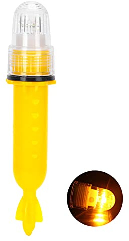 La lumière de la balise CheoTime, l'eau IP65 empêchent la lampe marine LED avec contrôle de la lumière automatique pour la pêche nocturne, les bateaux et les navires (Yellow)