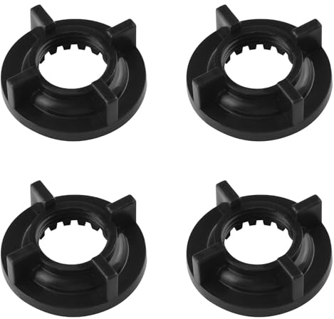 UFURMATE Wasserhahn-Kontermuttern, 1,27 cm, IPS-Befestigungsmutter für Waschbecken, Wasserhahn, Kunststoff-Kupplungsmutter für Küche, Badezimmer, Flügelmuttern, Ersatzteile, Schwarz, 4 Stück