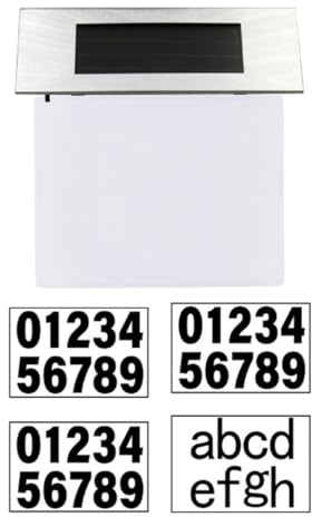 OATIPHO Solar House Number Sign Solar Lamp Outdoor Waterproof 6000k White Light for Garden Wall