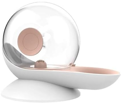 Bebedero automático para Perros y Gatos de 2,8 l: dispensador de Agua por Gravedad, sin Electricidad, Recarga Continua, antiderrame y fácil de Limpiar. (Branco e Rosa)