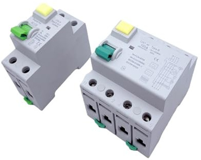 Interrupteur différentiel solaire, disjoncteur différentiel sur rail DIN, 2P/4P, 63A, 30MA, 300MA, jeu de barres fendu de type B 10KA(4P,63A)