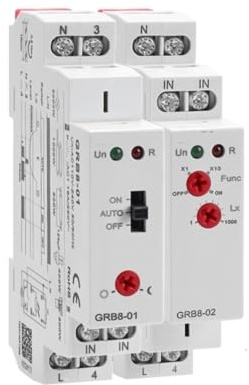 GRB8-01/02 Din rail Twilight Switch Photoelectric Timer Light Sensor Relay AC110V-240V Auto ON OFF(GRB8-02 AC110-240V)