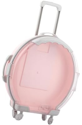 Guohetuk Eleganter Puppenkoffer für 45 cm Große Puppen – Stilvoller Reisebegleiter, Rosa