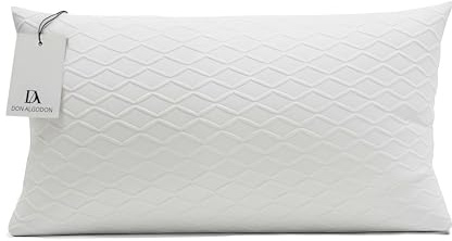 DON ALGODON - Almohada Viscoelástica Viaje 50x30 cm - Núcleo 100% Viscoelástico Memory Foam Termorregulable - Ergonomía y Máximo Confort - Funda Desenfundable con Cremallera Lavable