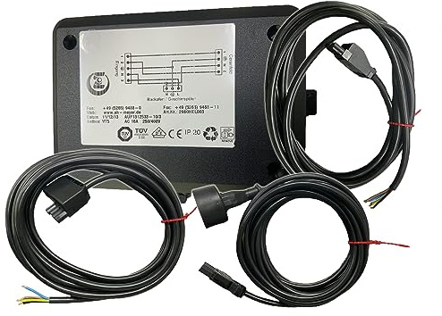 Conexión de placa vitrocerámica, horno o lavavajillas, incluye 3 cables de 5 m longitud con divisor de alimentación/caja de distribución