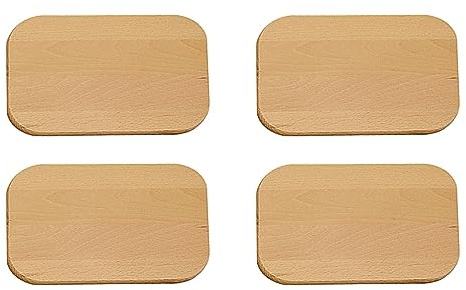 Kesper 68001 Frühstücksbrettchen, FSC Buchenholz, 23x15x1cm, natur (4 Stück)