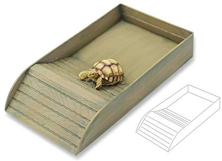 BeerMmay Plastic Große Schildkröte Reptil Box Wasser Schildkröte Leiter Cask Basin Gehörnter Frosch Lizard Snake Basin,Holzmaserung,Einheitsgröße