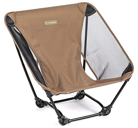Helinox Ground Chair | Stabiler, 0.65kg Leichter, Ultraleichter, Verstaubarer, Tragbarer Stuhl für Rucksackreisen, Camping, Wandern, Reisen, Motorradtouren, Coyote Tan