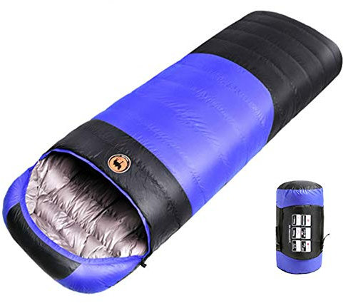 Camping Schlafsack mit kompaktem Kompressionssack für Erwachsene und Kinder Leichtes warmes und waschbares Isomatte für Wanderungen,800g