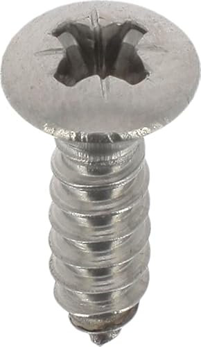 A4 Stainless Steel Countersunk Pozidrive Pan Head Screw 4.2 mm x 16 mm, DIN 7983, Pack of 20