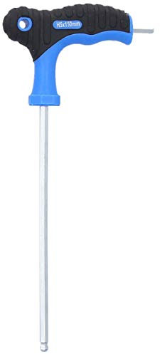 BRILLIANT TOOLS BT041005 Jeu de clés mâles coudées 6 pans creux à tête sphérique à poignée en T 5,0 x 150 mm [Powered by KS TOOLS]