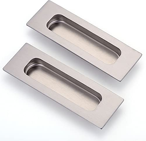 Mangsen 2 Stück Schiebetürgriff 120 * 40mm Edelstahl Muschelgriff für Schiebetüren Schrank, Schubladenknauf für Küchenschrank, Kleiderschrank, Kommode, Scheunentür, Schrank