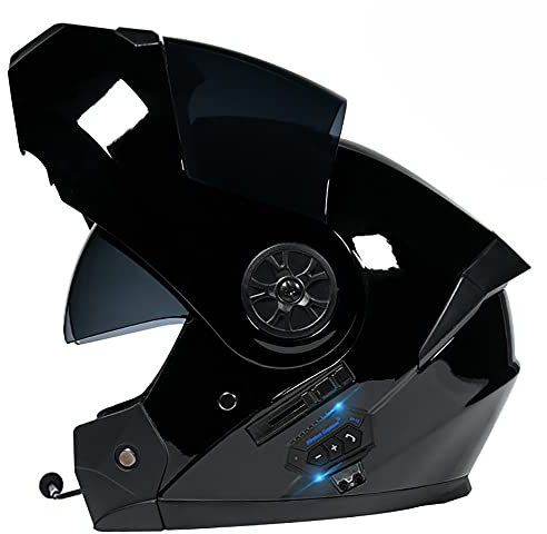 Byroads Motorcycle Flip Up Helmet with Double HD Visor Motorbike Helmet Bluetooth with Detachable Lining Modular Motorcycle Helmet Street Bike Helmets for Adult Men Women 55~62cm