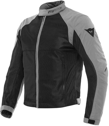 Dainese - Sevilla Air Tex Jacket, Giacca Moto Uomo Estiva, Giubbotto Traspirante e Leggero con Mesh Traforata per Massima Libertà di Movimento, Nero/Grigio