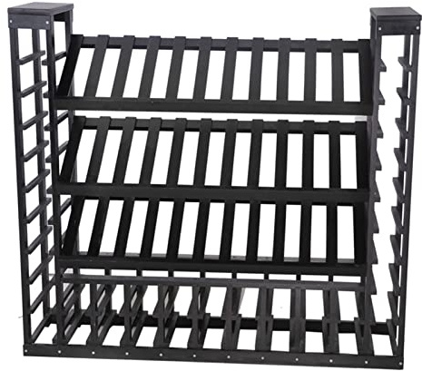 Portabottiglie Vino da terra - Scaffale per bottiglie di vino, armadietto divisorio per vetrine legno massello, espositore da piano, ripiano per organizer per vino per la casa/bar/banco,118*30*108cm