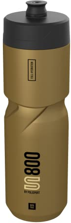 POLISPORT 8645400093 - Borraccia da bicicletta modello S800 con capacità di 800ml. Borraccia senza BPA per ciclisti di colore marrone dorato