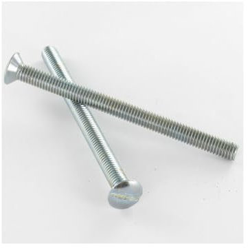 Vis métaux Tête fraisée bombée TFB Fendue M4X65 Acier zingué blanc-1 piece