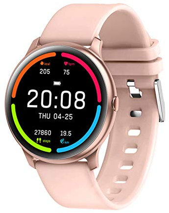 QESTO FDD KW13 - Reloj inteligente IP68 impermeable con monitor de frecuencia cardíaca para mujer, pulsera deportiva, natación, fitness, reloj inteligente para hombres, conecta Android iOS (F)(D)