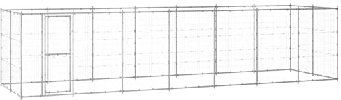 Camerina Outdoor-Hundezwinger Dog House Outdoor Pet Comfort Katzengehege Hundeauslauf DraußEn Tiergehege Verzinkter Stahl 16,94 m² 3082310