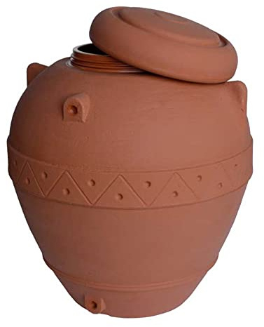 SERBATOIO ACQUA, ALIMENTI IN POLIETILENE ORCIO COLOR TERRACOTTA, ANFORA DA GIARDINO (300 litri)