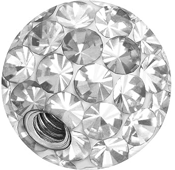 PIERCINGLINE Universelle Schraubkugel | Spezial Kristalle + Epoxy | Piercing Aufsätze Kugel Ersatz | Farb & Größenauswahl
